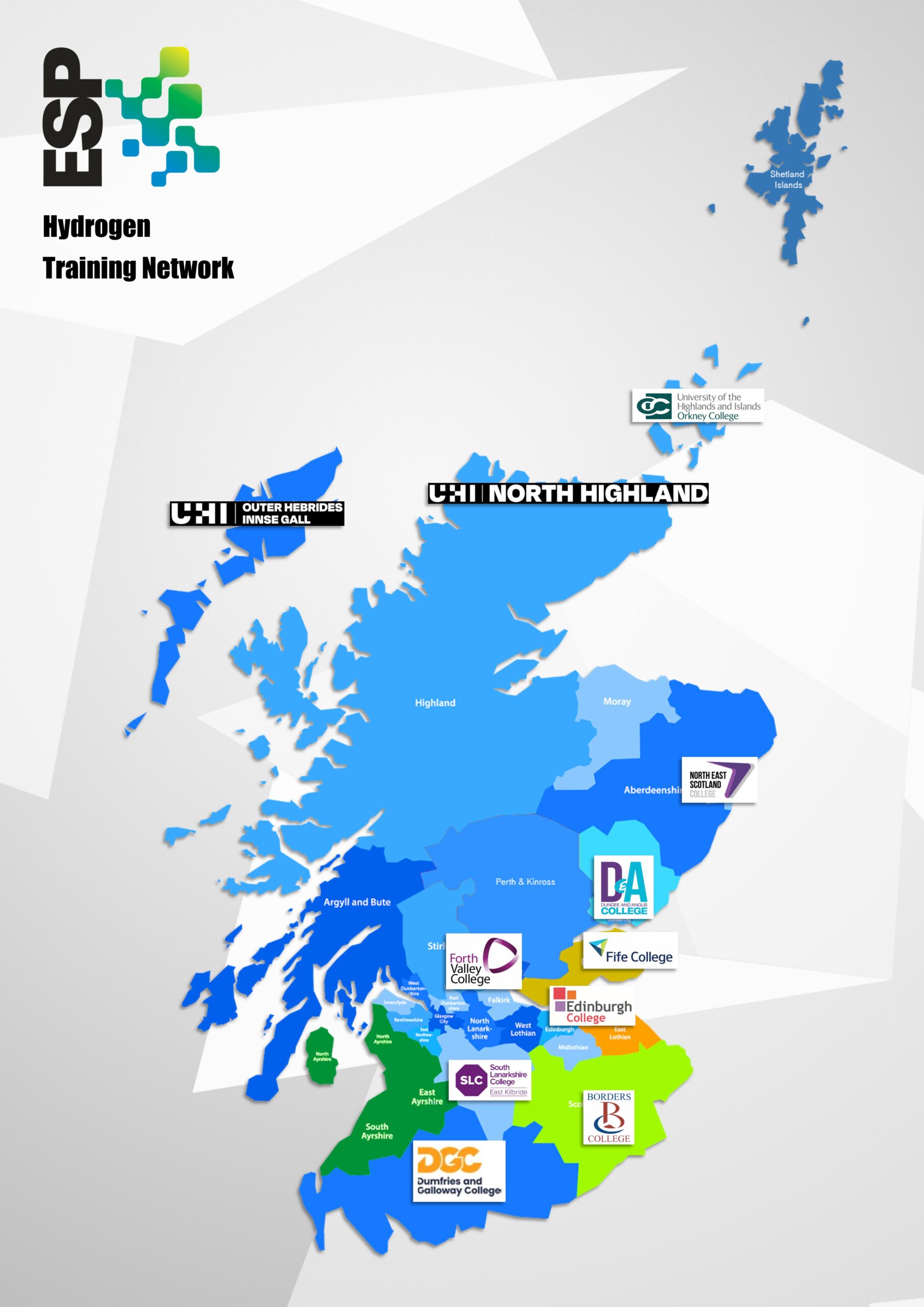 ESP Hydrogen Training Network map 2022